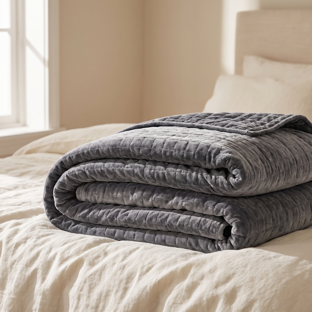 Plush weighted blanket by Orenna Rest
